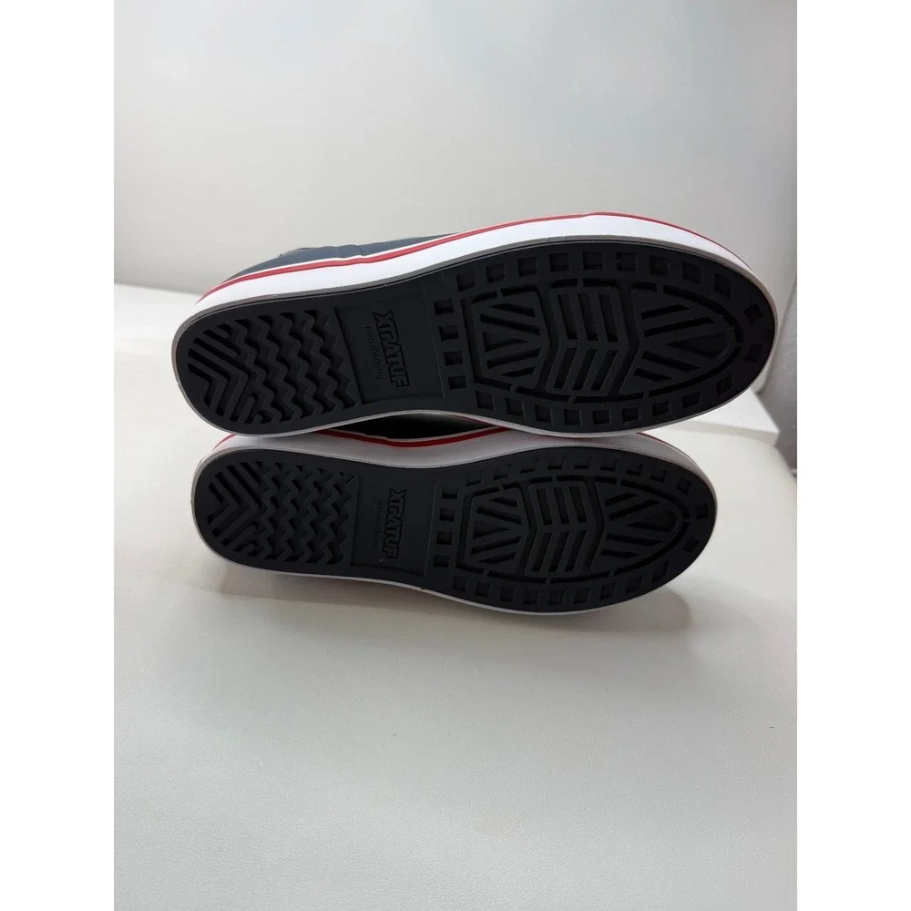 XTRATUF Mens Ankle Deck Boot Navy Red Waterproof Fishing Shoes Size 9 NEW